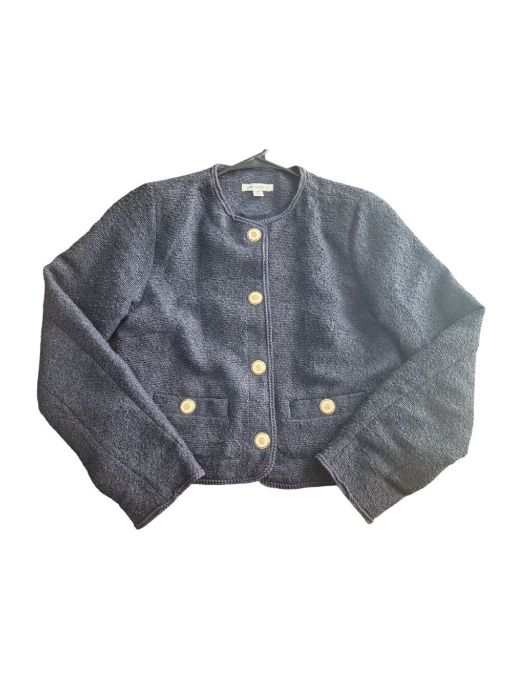 Free Assembly Womens Navy Textured Jacket XS